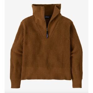 Patagonia Women's Recycled Wool-Blend 1/4-Zip Sweater Color: Shelter Brown
